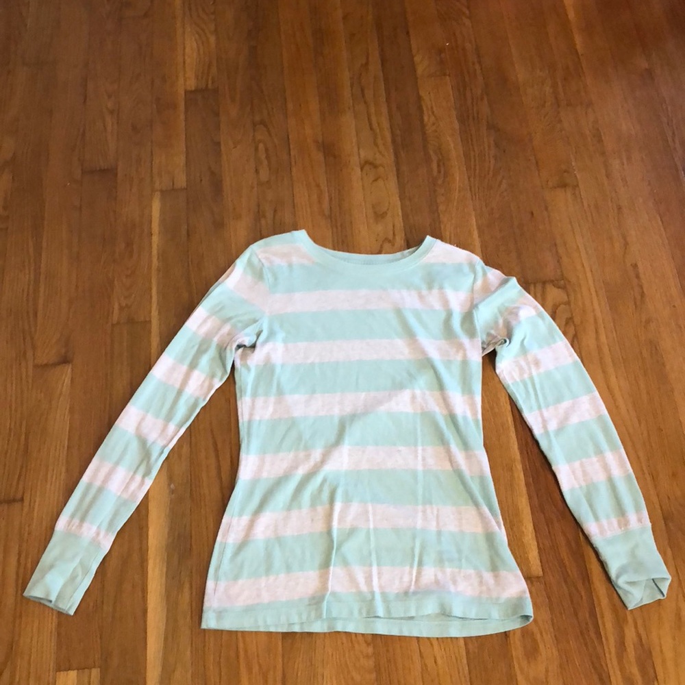 A striped long sleeve shirt